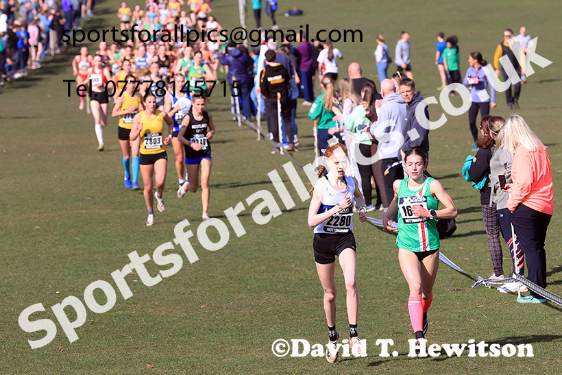 Womens under-17s 2025 UK CAU Inter Counties Cross Country Champs., Wollaton Park, Nottingham. Photo: David T. Hewitson/Sports for All Pics